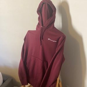 Champion large burgundy hoodie